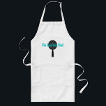 Cast Iron Chef Apron<br><div class="desc">Great looking chef apron, with graphics of a black frying pan. Turquoise colored text, across the pan reads, The Cast Iron Chef. Great apron for anyone one who loves to cook and makes a great gift idea.</div>