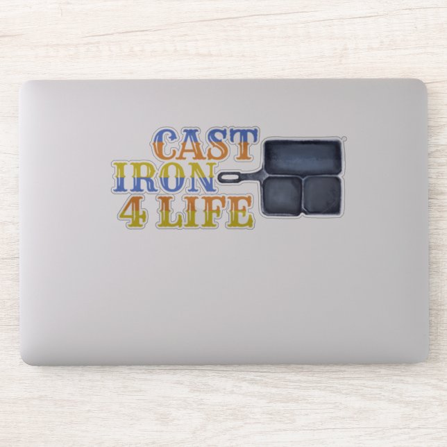 Cast Iron for Life Sticker (Computer)