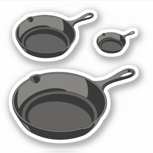 cast iron pan sticker (Front)