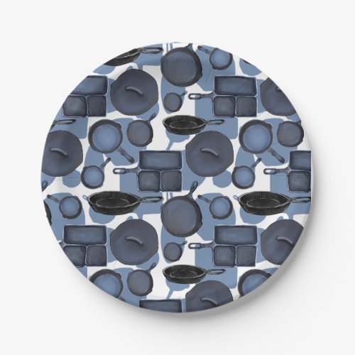 Cast Iron Skillets Pattern  Paper Plates