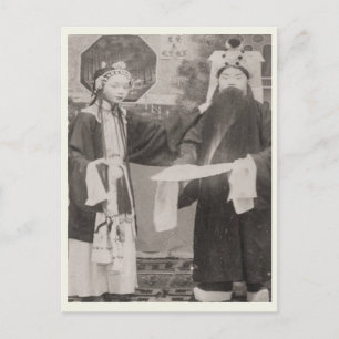 Cast members, Beijing opera, circa 1880 Postcard