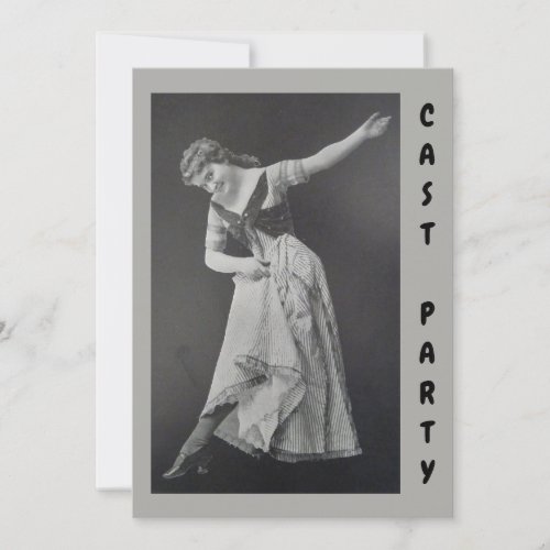 CAST PARTY INVITATION VICTORIAN ACTRESS TAKE A BOW