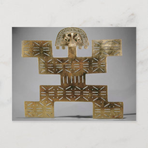 Cast Tumbaga pectoral, from Huaca del Dragon Postcard