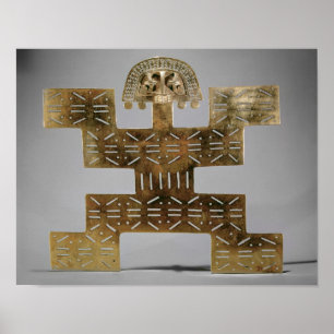 Cast Tumbaga pectoral, from Huaca del Dragon Poster