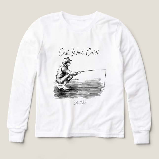 Cast. Wait. Catch Tri-Blend Shirts (Design Front)