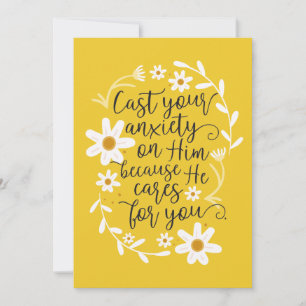 Cast Your Anxiety on Him because He Cares Card