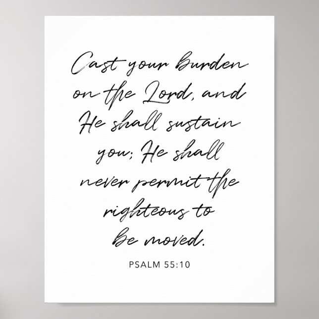 Cast Your Burden Upon the Lord... -Psalm 55:10 Poster (Front)
