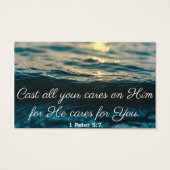 Cast Your Cares Waves Prayer Card (Front)