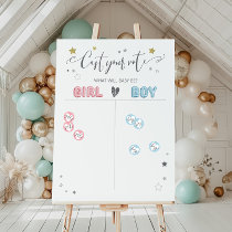 Cast your vote, baby girl or boy foam board