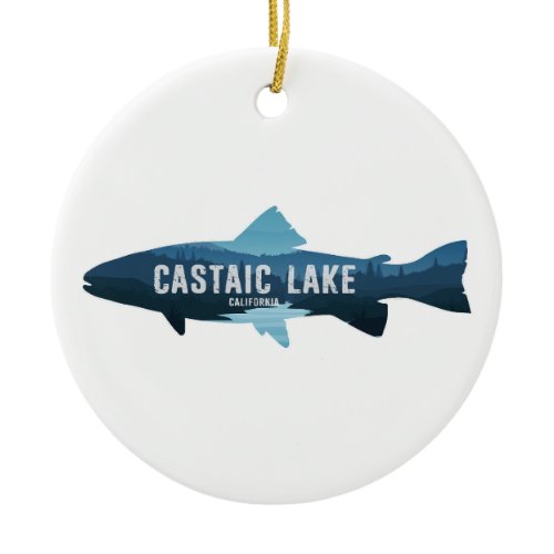 Castaic Lake California Fish Ceramic Ornament
