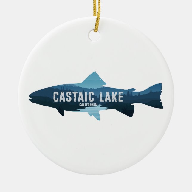 Castaic Lake California Fish Ceramic Ornament (Front)