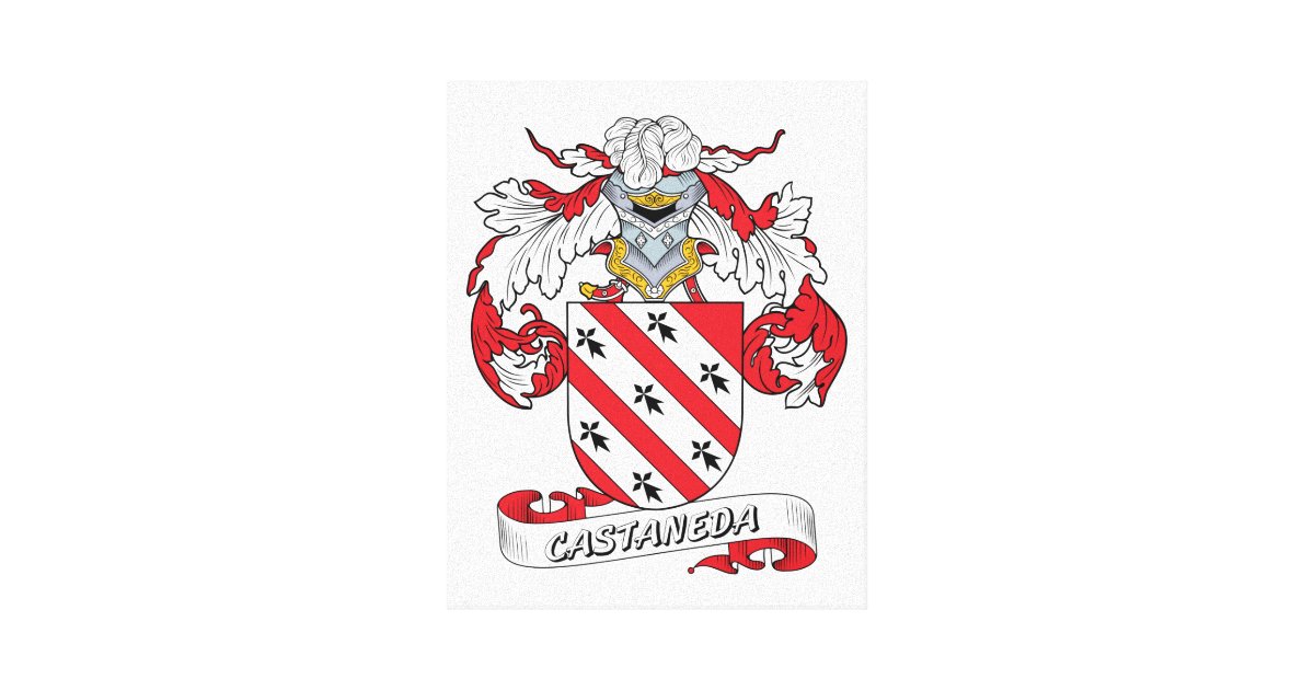 Castaneda Family Crest Canvas Print Zazzle