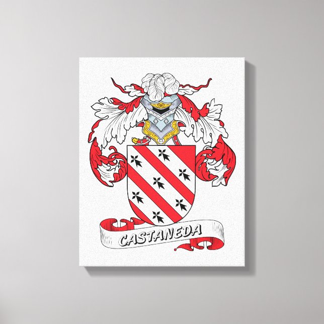 Castaneda Family Crest Canvas Print (Front)