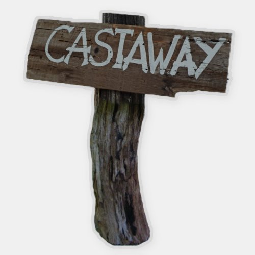 Castaway Sign Sticker