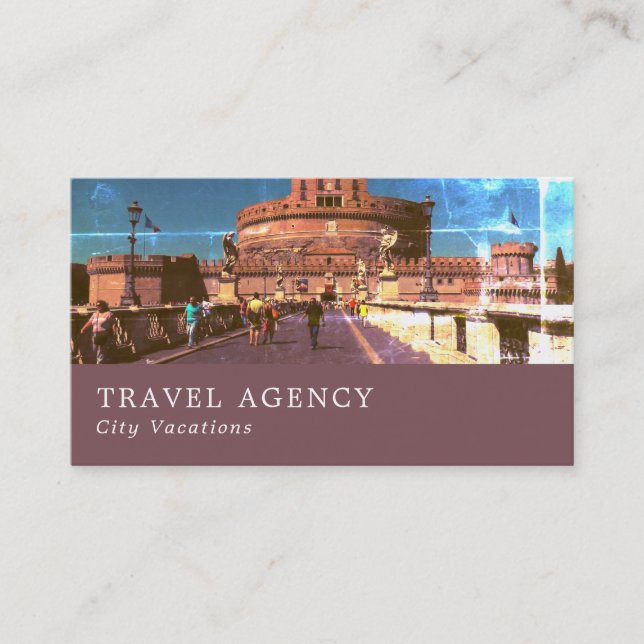Castel Sant'Angelo, Rome, Italy, Travel Agent Business Card (Front)