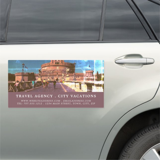 Castel Sant'Angelo, Rome, Italy, Travel Agent Car Magnet (In Situ)