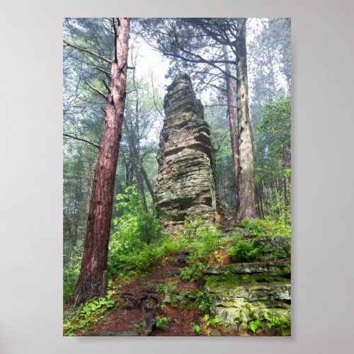 Castellated Mound in State Forest Poster