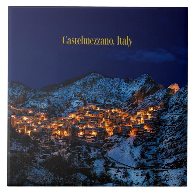 Castelmezzano, Italy Ceramic Tile (Front)