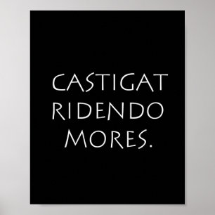 Castigat ridendo mores poster