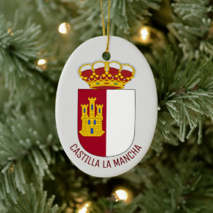 Castilla La Mancha coat of arms - Spain Ceramic Ornament