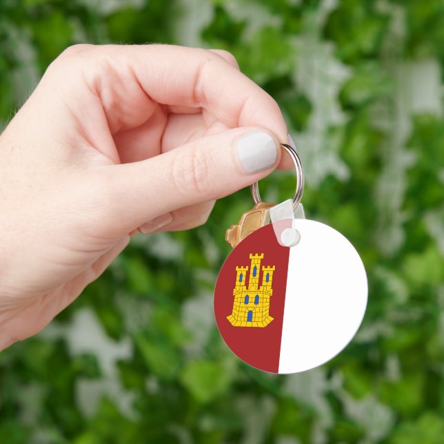 Castilla La Mancha coat of arms - Spain Keychain (Hand)