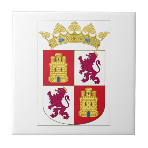 Castilla y Leon Spain Coat of Arms Ceramic Tile