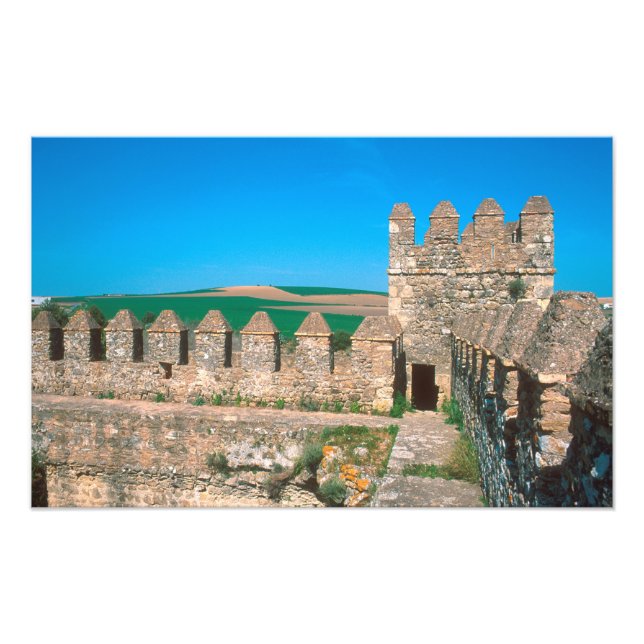Castillo de Las Aguzaderas is a castle with a Photo Print (Front)