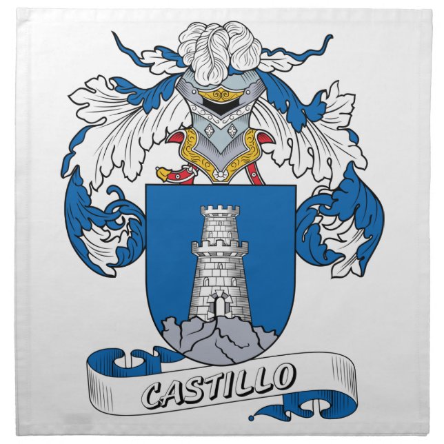 Castillo Family Crest Napkin (Front)