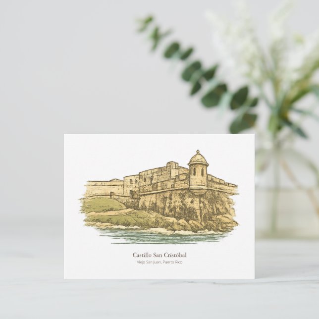Castillo San Cristóbal – San Juan Postcard (Standing Front)