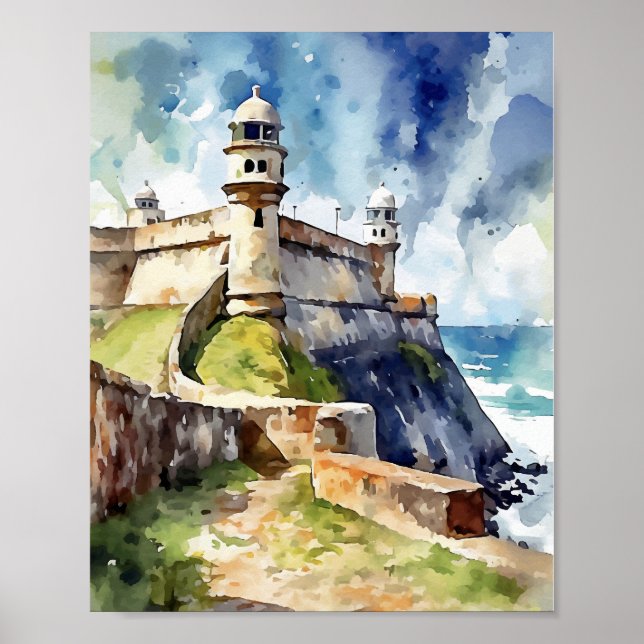 Castillo San Felipe del Morro San Juan Puerto Rico Poster (Front)