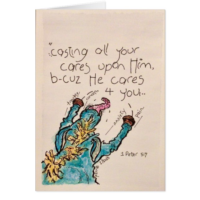 Casting All Your Cares Upon Him Cards (Front)