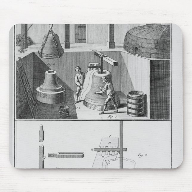 Casting bells, illustration from 'Encyclopedia' Mouse Pad (Front)