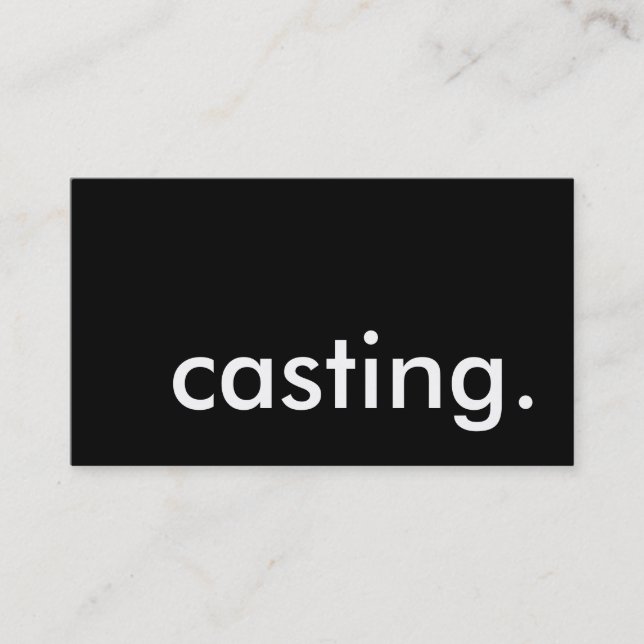casting. business card (Front)