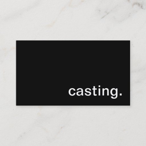 Customizable Casting Business Card