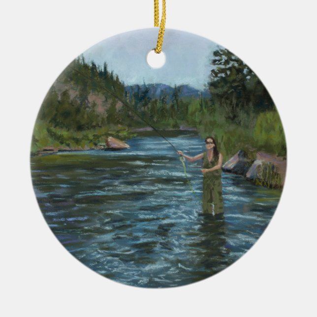 Casting Call Ceramic Ornament (Front)