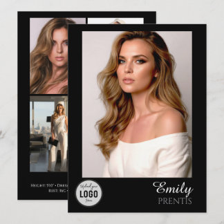 Casting Call Comp Cards | 5 Photos with Logo
