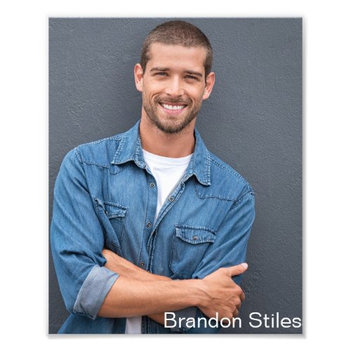 Casting Call Headshots _ Full Bleed 8x10 Lt Text Photo Print