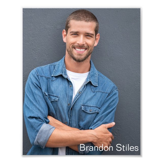 Casting Call Headshots - Full Bleed 8x10 Lt Text Photo Print (Front)