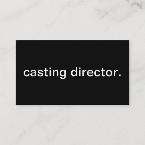 Casting Director Business Card Template
