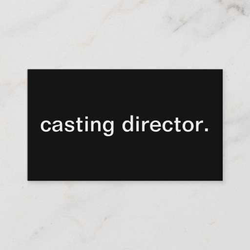Customizable Casting Director Business Card Template