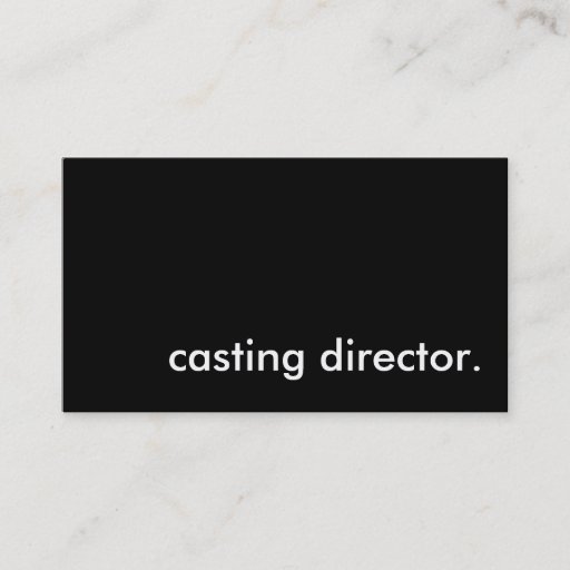 Customizable casting director. business cards