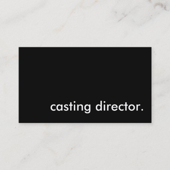 casting director. business card (Front)