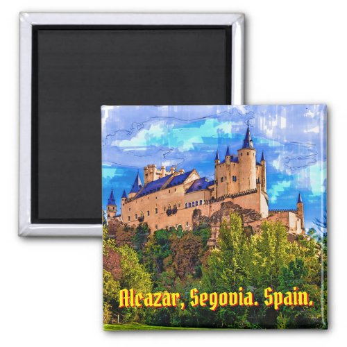 Castle Alcazar Segovia Spain Magnet