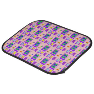Castle and Books on Pink Car Mat