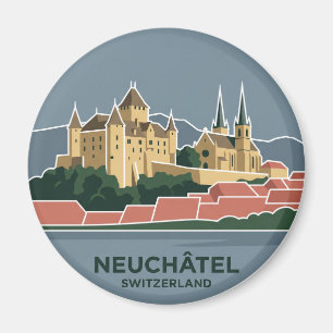 Castle and Collegiate Church Switzerland Magnet