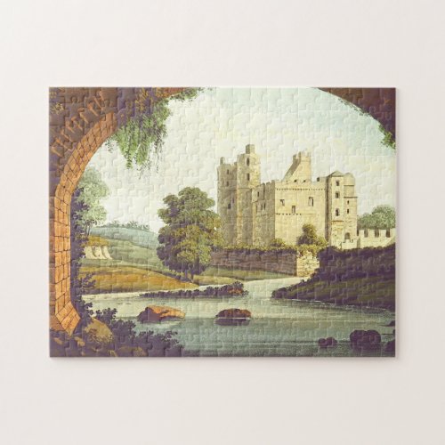 Castle and River Through a Brick Arch Puzzle