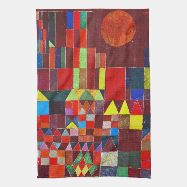 Castle and Sun, Paul Klee Kitchen Towel (Vertical)