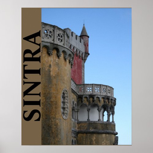 Castle at Sintra Portugal Poster