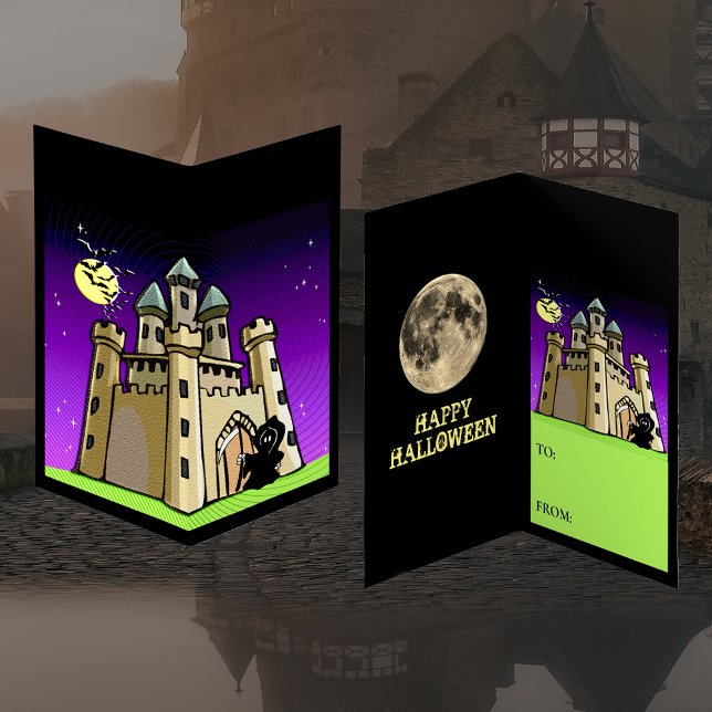 Castle Bats & Grim Reaper Classroom Exchange Card (Castle Bats & Grim Reaper Classroom Exchange Card)