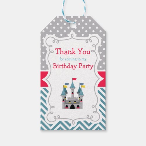 Castle Birthday Party Gift Tag